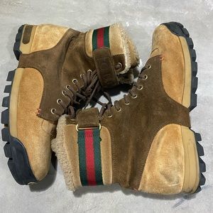 GG Suede Shearling Boot